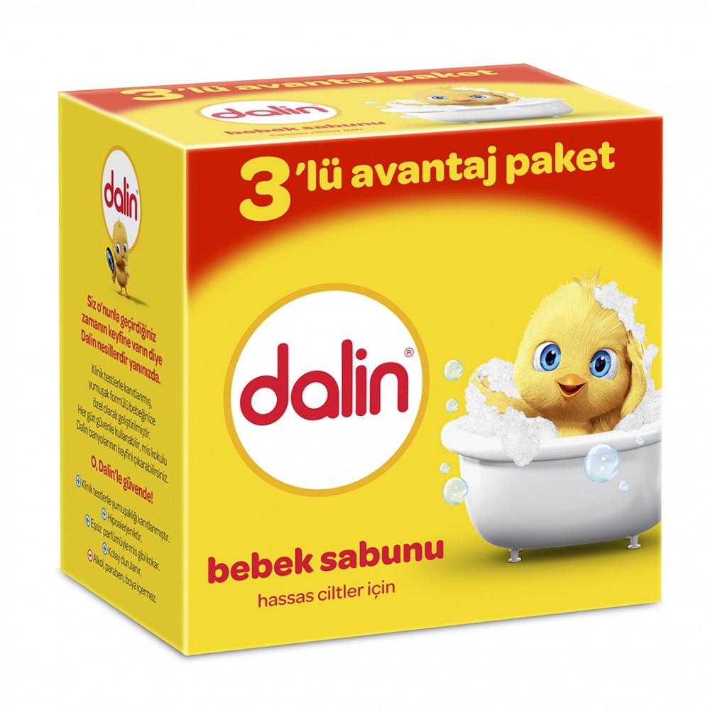 Dalin 3'lü Sabun Bebek Sabunu 300 Gr