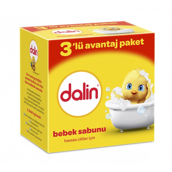 Dalin 3'lü Sabun Bebek Sabunu 300 Gr Dalin 3'lü Sabun Bebek Sabunu 300 Gr